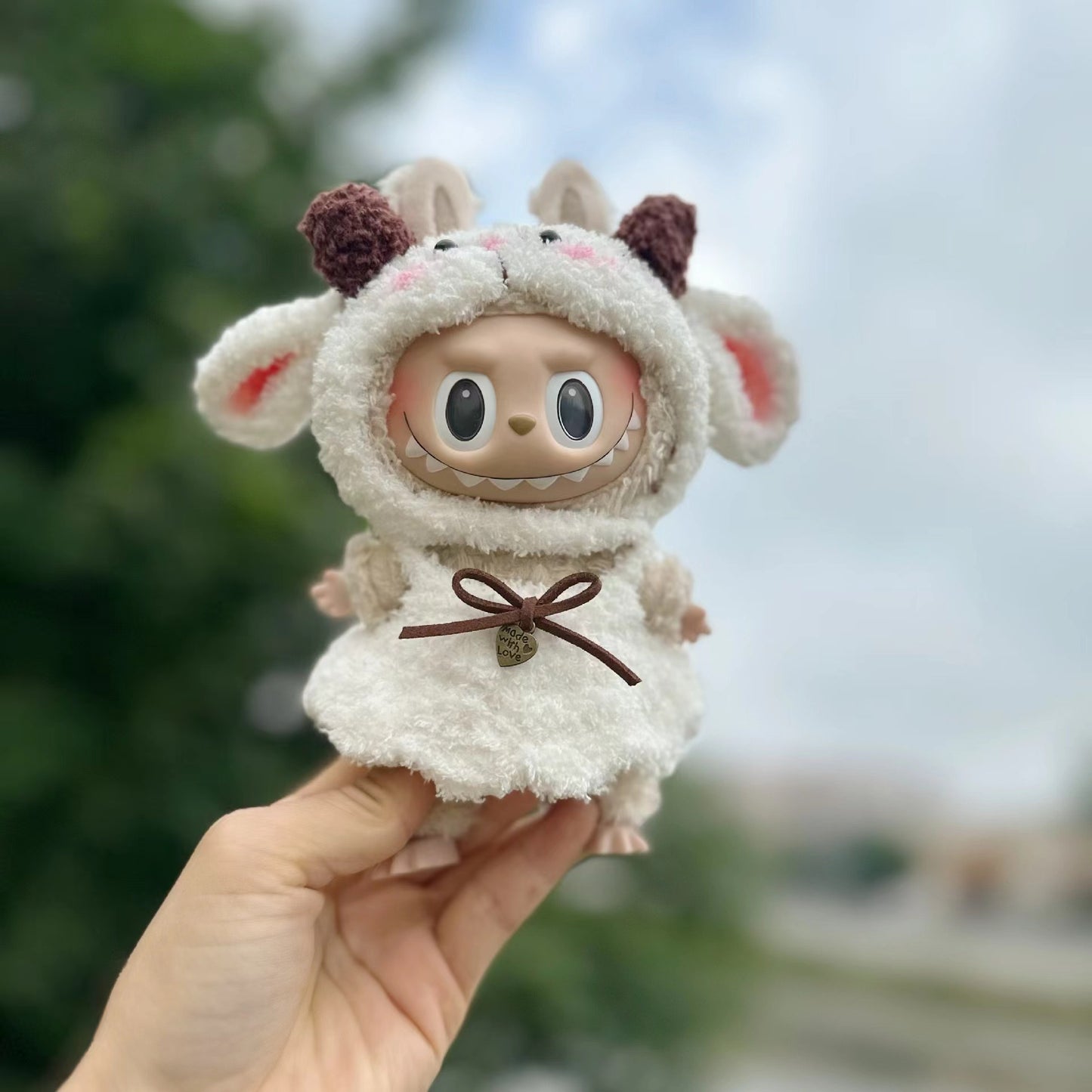 Labubu Keychain Doll Clothes New 15CM Labub Key Holder Doll Clothes Set Accessories Fashion