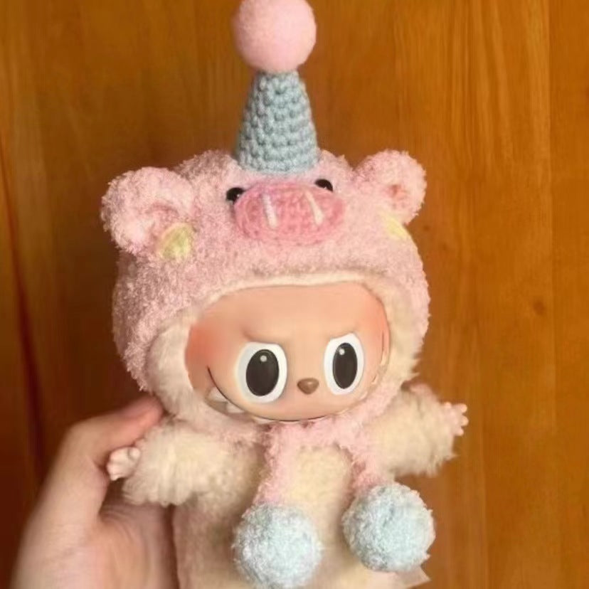 Labubu Keychain Doll Clothes New 15CM Labub Key Holder Doll Clothes Set Accessories Fashion