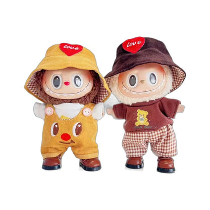 Labubu Keychain Doll Clothes New 15CM Labub Key Holder Doll Clothes Set Accessories Fashion