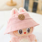 Labubu Sitting Party Doll Clothes Third Generation Cola Vinyl Blind Box Clothes Fisherman Hat Overalls Set