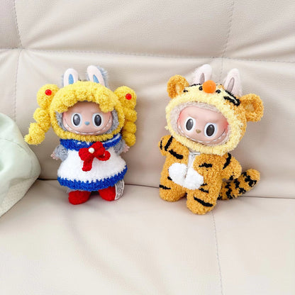 Labubu Keychain Doll Clothes New 15CM Labub Key Holder Doll Clothes Set Accessories Fashion