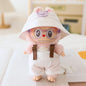 Labubu Sitting Party Doll Clothes Third Generation Cola Vinyl Blind Box Clothes Fisherman Hat Overalls Set