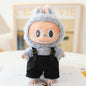 Labubu Sitting Party Doll Clothes Third Generation Cola Vinyl Blind Box Clothes Fisherman Hat Overalls Set