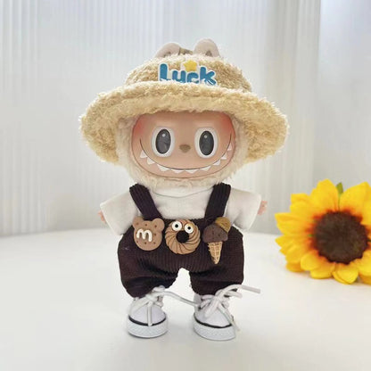 Labubu Keychain Doll Clothes New 15CM Labub Key Holder Doll Clothes Set Accessories Fashion
