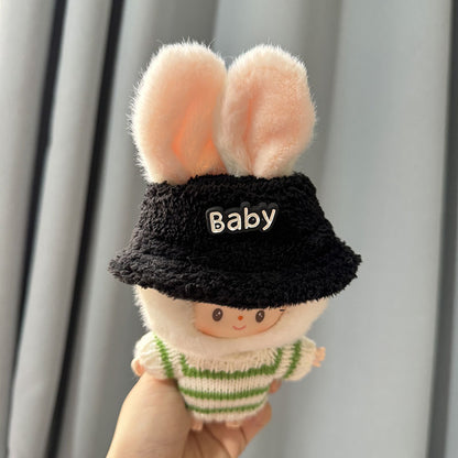 Labubu Clothing Second Generation Keychain Pendant Labubu Sitting Party White and Green Striped Sweater Set