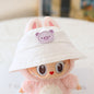 Labubu Sitting Party Doll Clothes Third Generation Cola Vinyl Blind Box Clothes Fisherman Hat Overalls Set