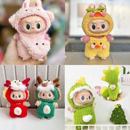 Labubu Keychain Doll Clothes New 15CM Labub Key Holder Doll Clothes Set Accessories Fashion