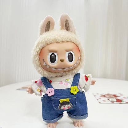 Labubu Keychain Doll Clothes New 15CM Labub Key Holder Doll Clothes Set Accessories Fashion