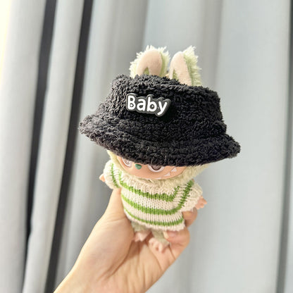 Labubu Clothing Second Generation Keychain Pendant Labubu Sitting Party White and Green Striped Sweater Set