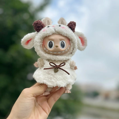 Labubu Keychain Doll Clothes New 15CM Labub Key Holder Doll Clothes Set Accessories Fashion