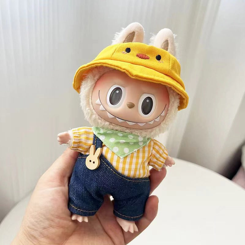 Labubu Keychain Doll Clothes New 15CM Labub Key Holder Doll Clothes Set Accessories Fashion