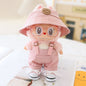 Labubu Sitting Party Doll Clothes Third Generation Cola Vinyl Blind Box Clothes Fisherman Hat Overalls Set