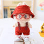 Labubu Sitting Party Doll Clothes Third Generation Cola Vinyl Blind Box Clothes Fisherman Hat Overalls Set