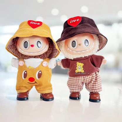 Labubu Keychain Doll Clothes New 15CM Labub Key Holder Doll Clothes Set Accessories Fashion