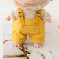 Labubu Sitting Party Doll Clothes Third Generation Cola Vinyl Blind Box Clothes Fisherman Hat Overalls Set