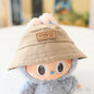 Labubu Sitting Party Doll Clothes Third Generation Cola Vinyl Blind Box Clothes Fisherman Hat Overalls Set