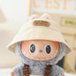 Labubu Sitting Party Doll Clothes Third Generation Cola Vinyl Blind Box Clothes Fisherman Hat Overalls Set