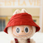 Labubu Sitting Party Doll Clothes Third Generation Cola Vinyl Blind Box Clothes Fisherman Hat Overalls Set