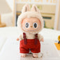 Labubu Sitting Party Doll Clothes Third Generation Cola Vinyl Blind Box Clothes Fisherman Hat Overalls Set
